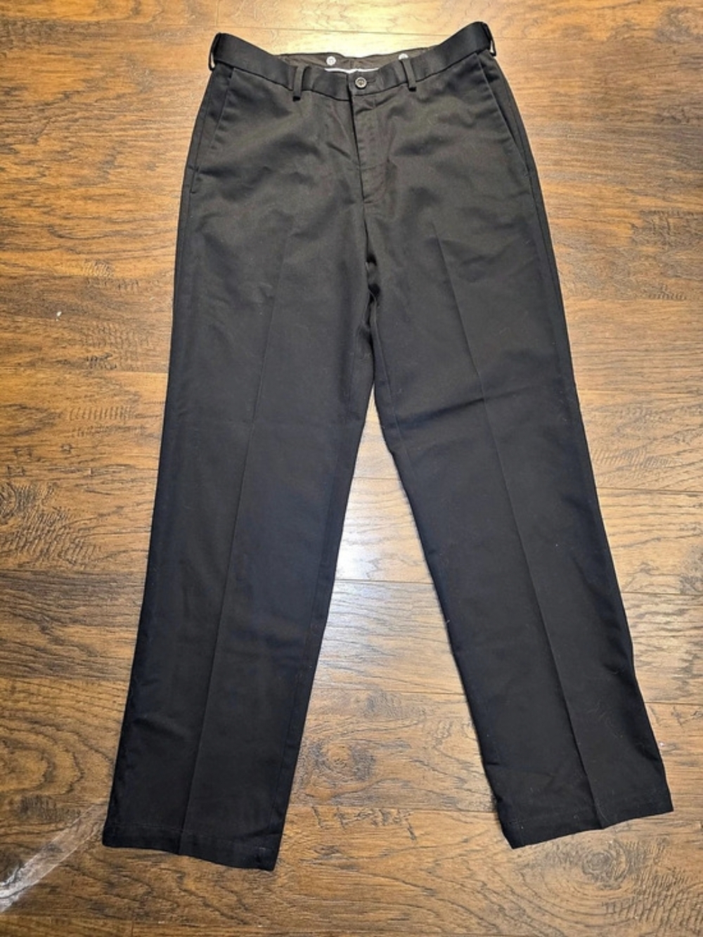 hagar Classic Fit Men's Cotton Dress Pants Black Waist 33 x 32